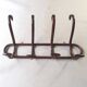 Wall coat rack with 4 curved wooden hooks bistro - no Thonet