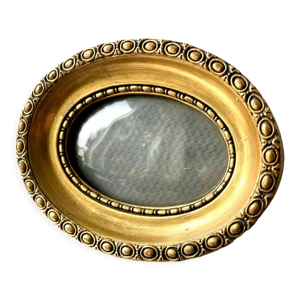 Cadre ovale antique mesures bois