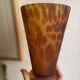 Vase verre soufflé vintage léopard écaille de tortue