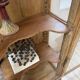 19th-century English pine display cabinet