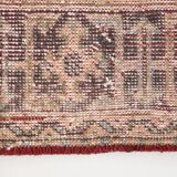 Tapis de course vintage turc orange en laine douce 3X12