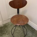 Industrial chair in wood and steel