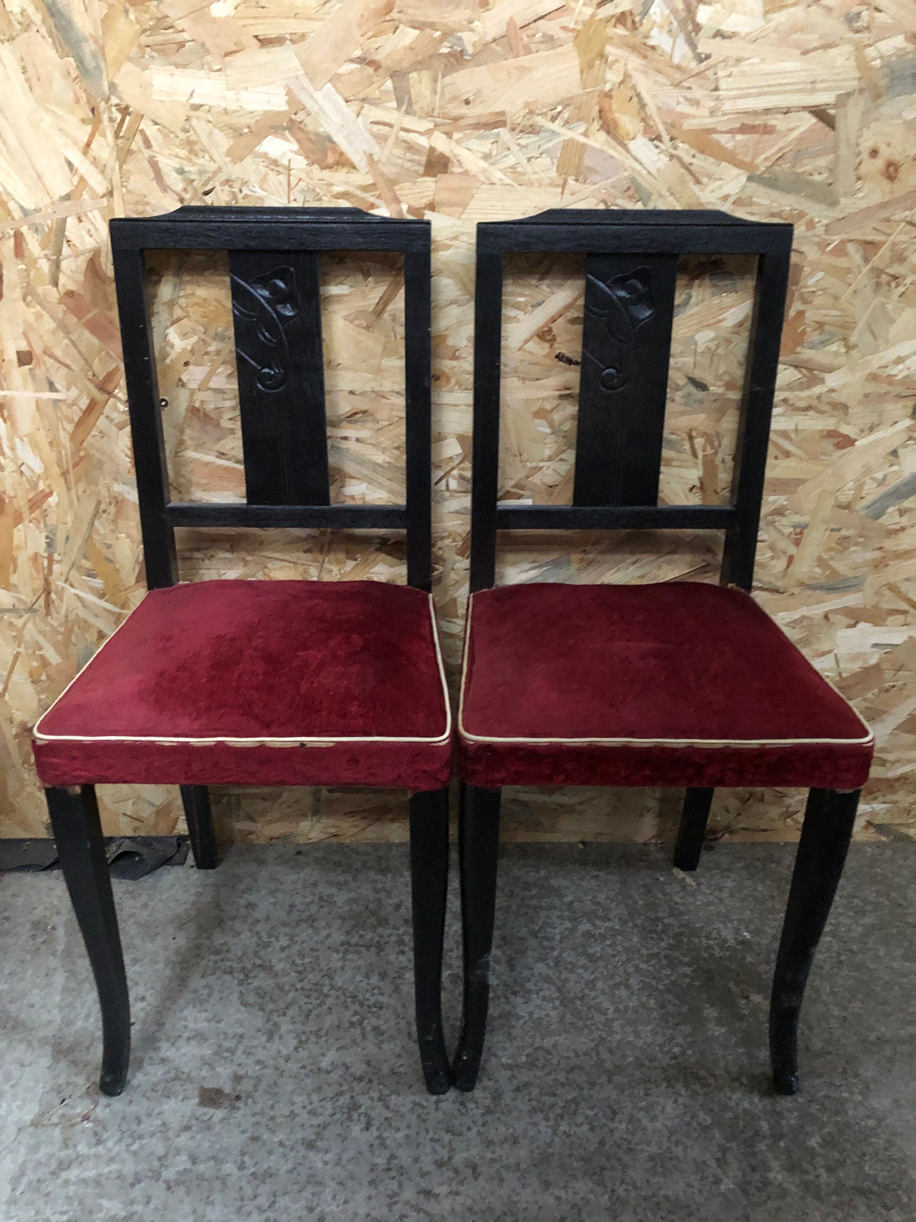 Pair old chair art deco