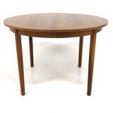 Scandinavian walnut dining table, Sweden, 1960s