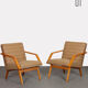 Pair of wooden armchairs from the 1970s
