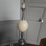 English lamp base, ostrich egg