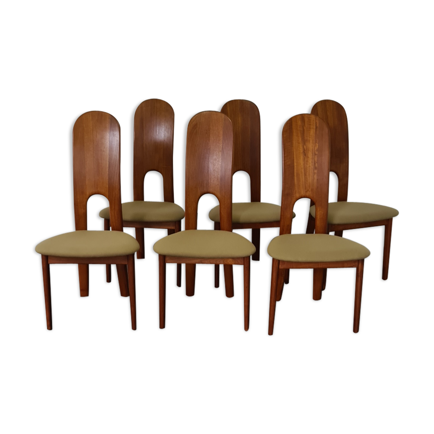 Set de  6 chaises à manger vintage danoises par Niels Koefoed
