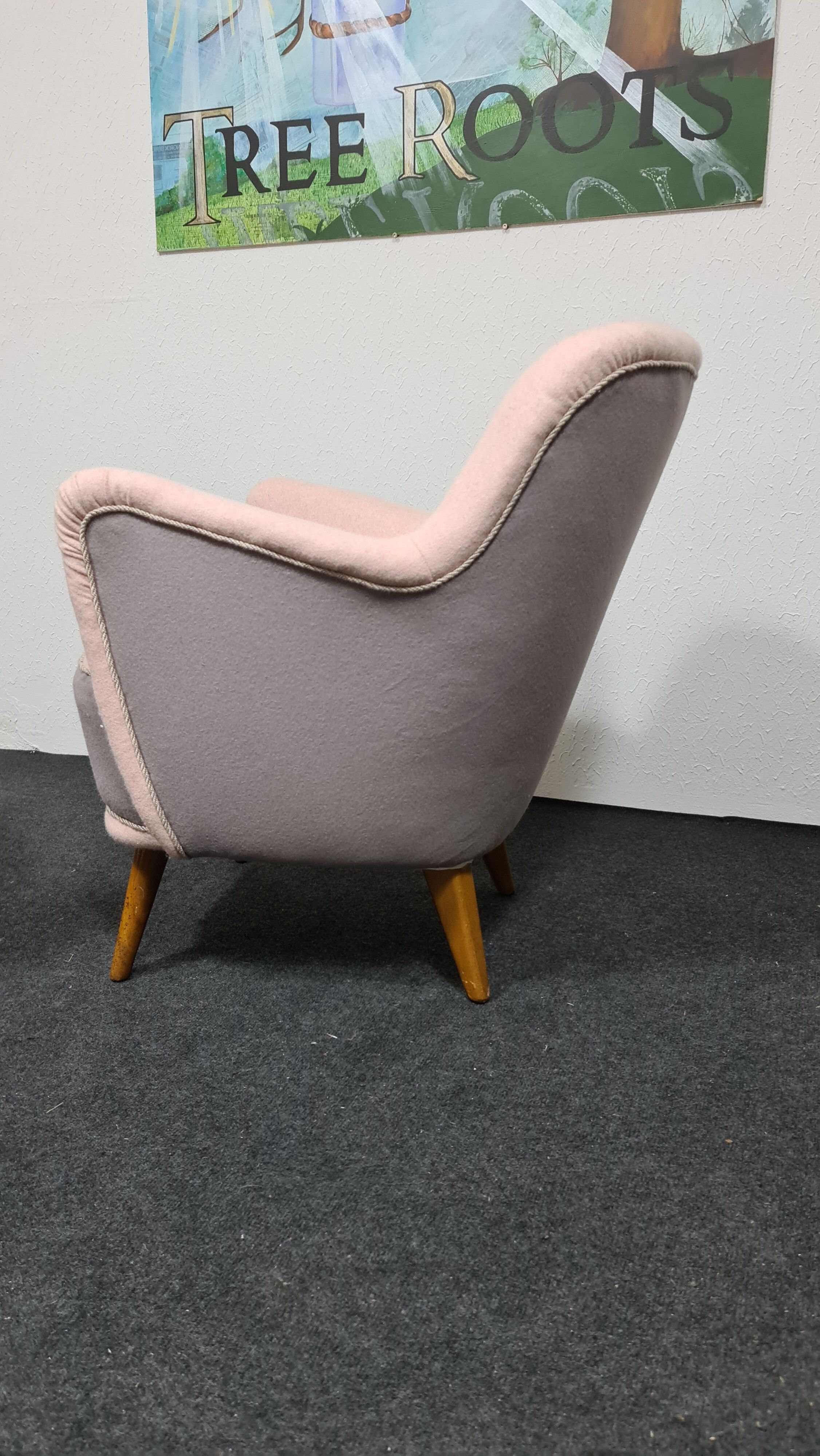 One vintage 50s lounge chair by bergmann gestelle