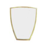 Vintage asymmetrical mirror in gilded brass