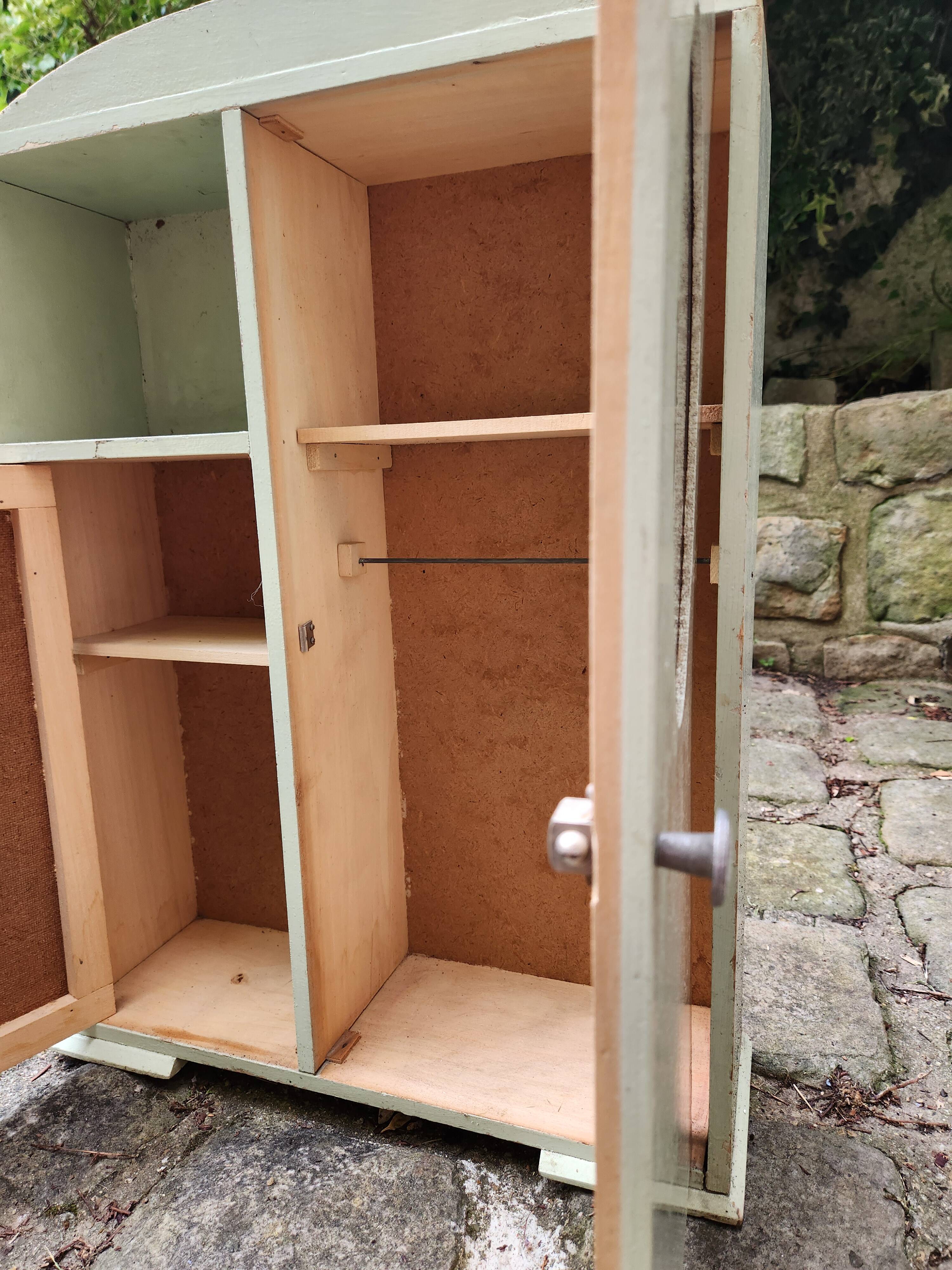 Doll wardrobe or vintage bathroom furniture