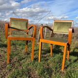 Pair of bridge armchairs 1950