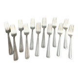 12 Dessert Forks – Hallmarked Silver Metal – Art Deco