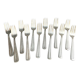 12 fourchettes à dessert métal argenté poinçonné art déco