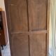 Antique Parisian wardrobe in sage green patina
