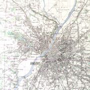 Carte vintage Angers 73x55cm
