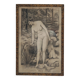 Fusain Femme nue estampe encadrée