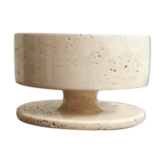 Angelo Mangiarotti Knoll International travertine bowl, 1960