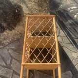 Rattan shelf with crossbars