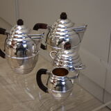 Silver plated coffee and tea set in art deco style - France - 1950's