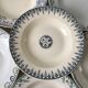 Set of 6 hollow plates Terre de Fer mismatched late nineteenth