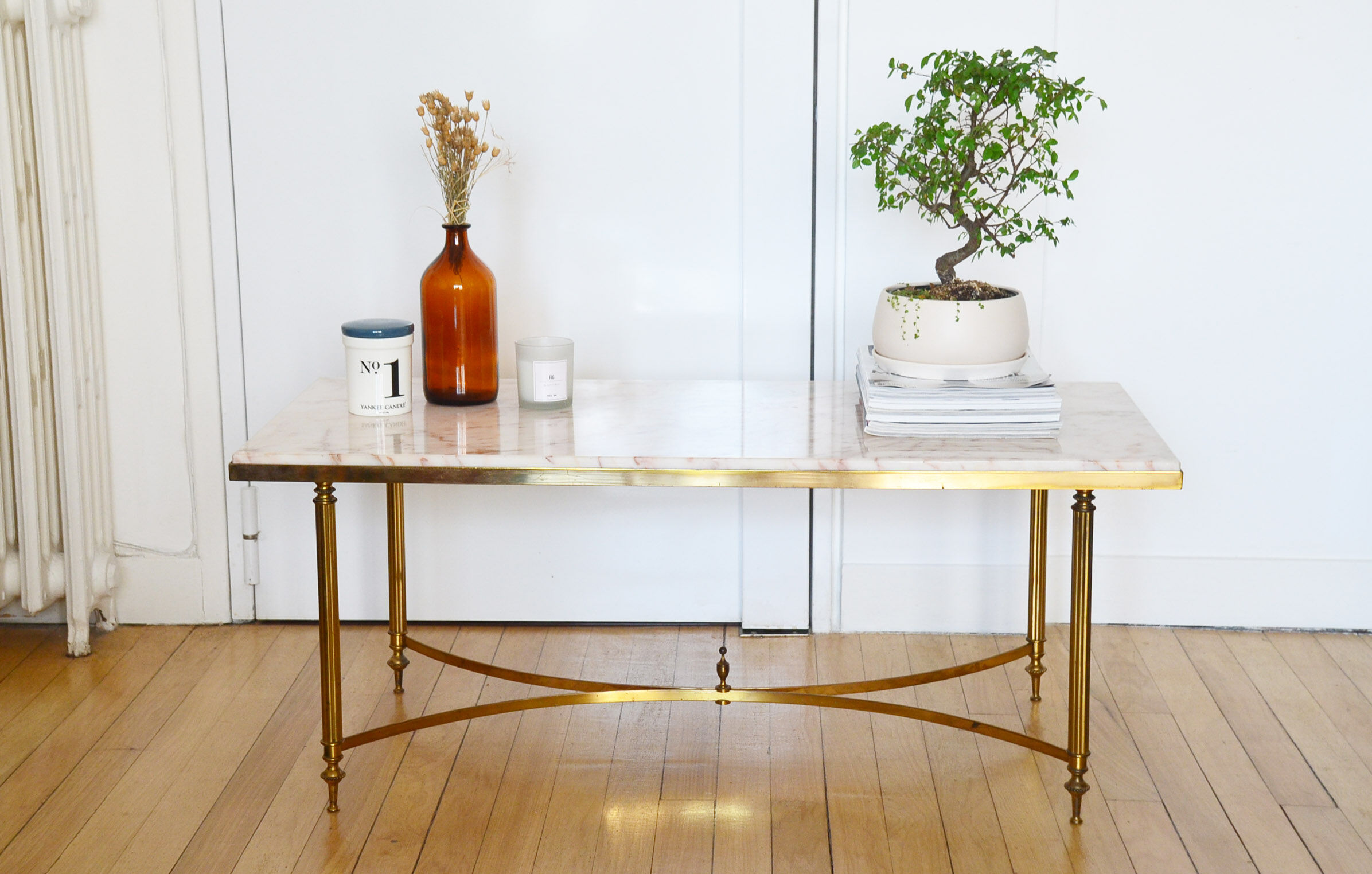 Table low 60s marble neoclassical style