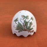 Salière / Poivrière  Céramique forme Oeuf  Décor Couslip (primevère)