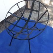 Pair of vintage basket armchairs