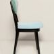 Mid-century heart-shaped chair in mixed green and blue velvet, Europe, 1960s.