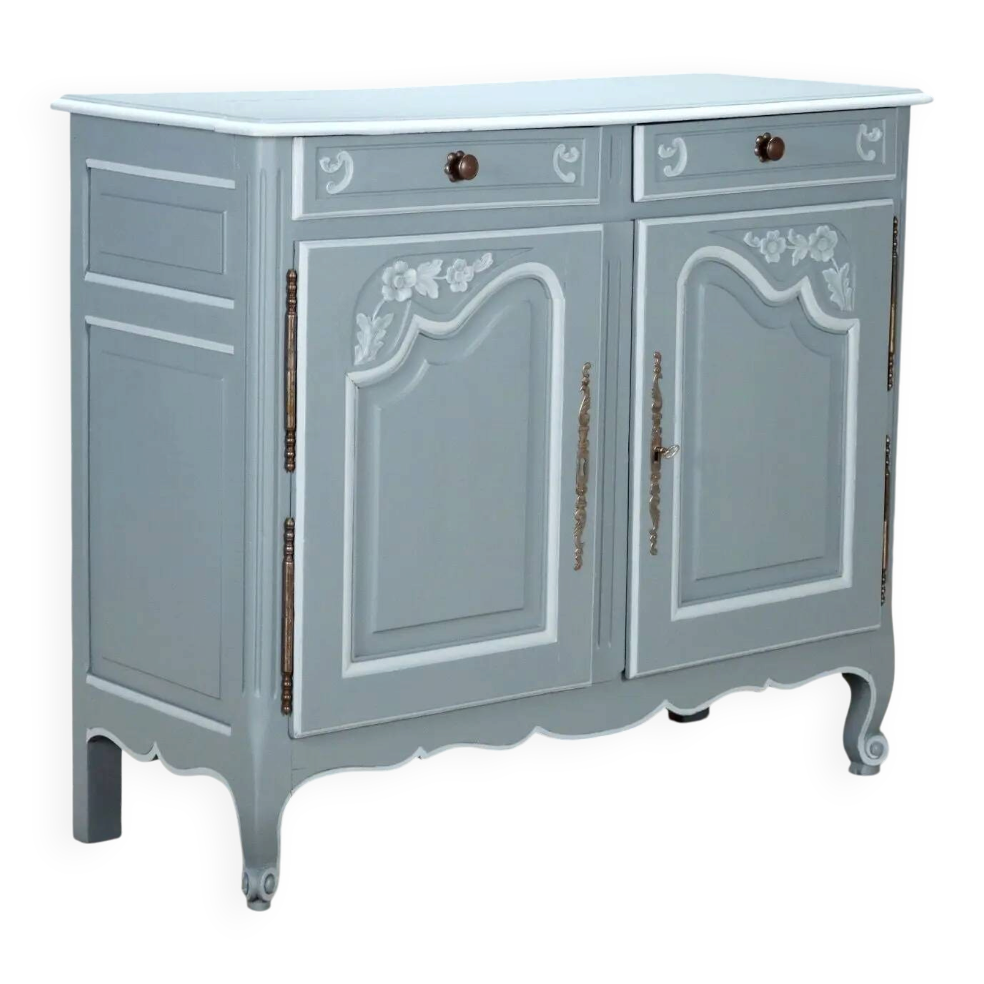 Rococo-style antique cherry wood buffet, France, 20th century