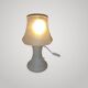 Vintage Murano Opaline Mushroom Lamp with Tinsel Diffuser? Smoke Table.