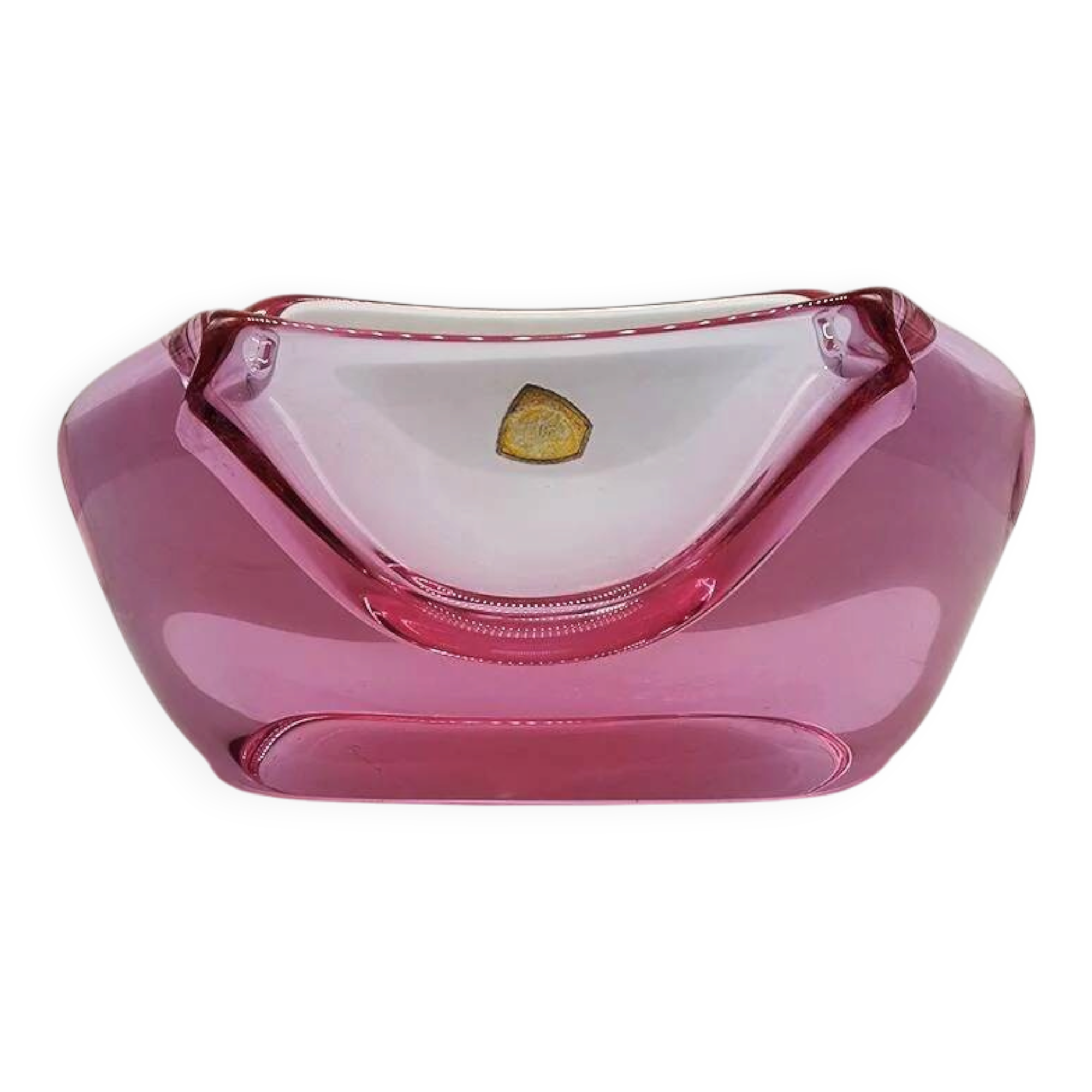 1950s big rare total purple ashtray or catch-all in Murano glass. 18 cm