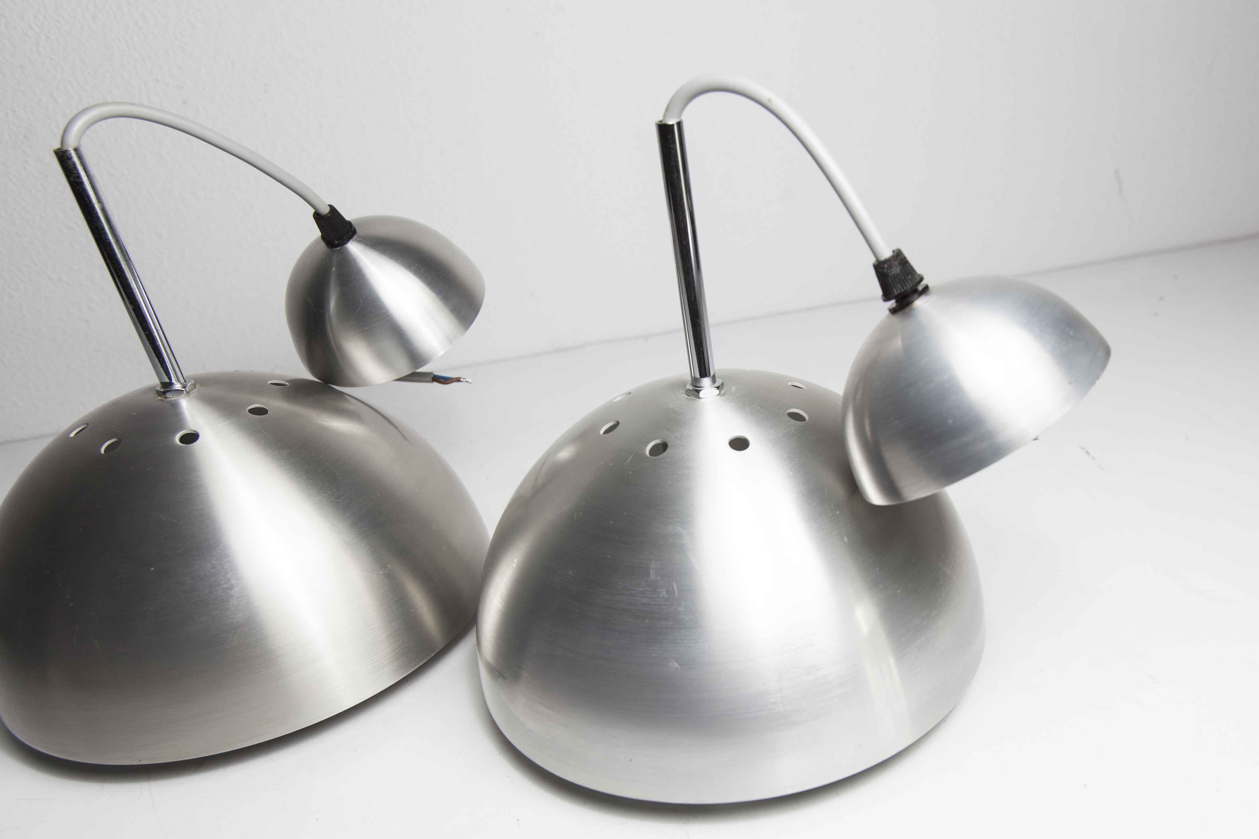 Pair of hanging lamps Jean Gandelin 1970