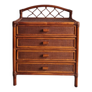 Commode en rotin circa
