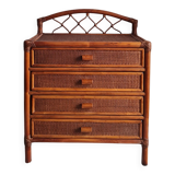Rattan chest of drawers from the 1970s.