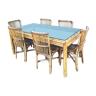 Bamboo dining table and chairs set