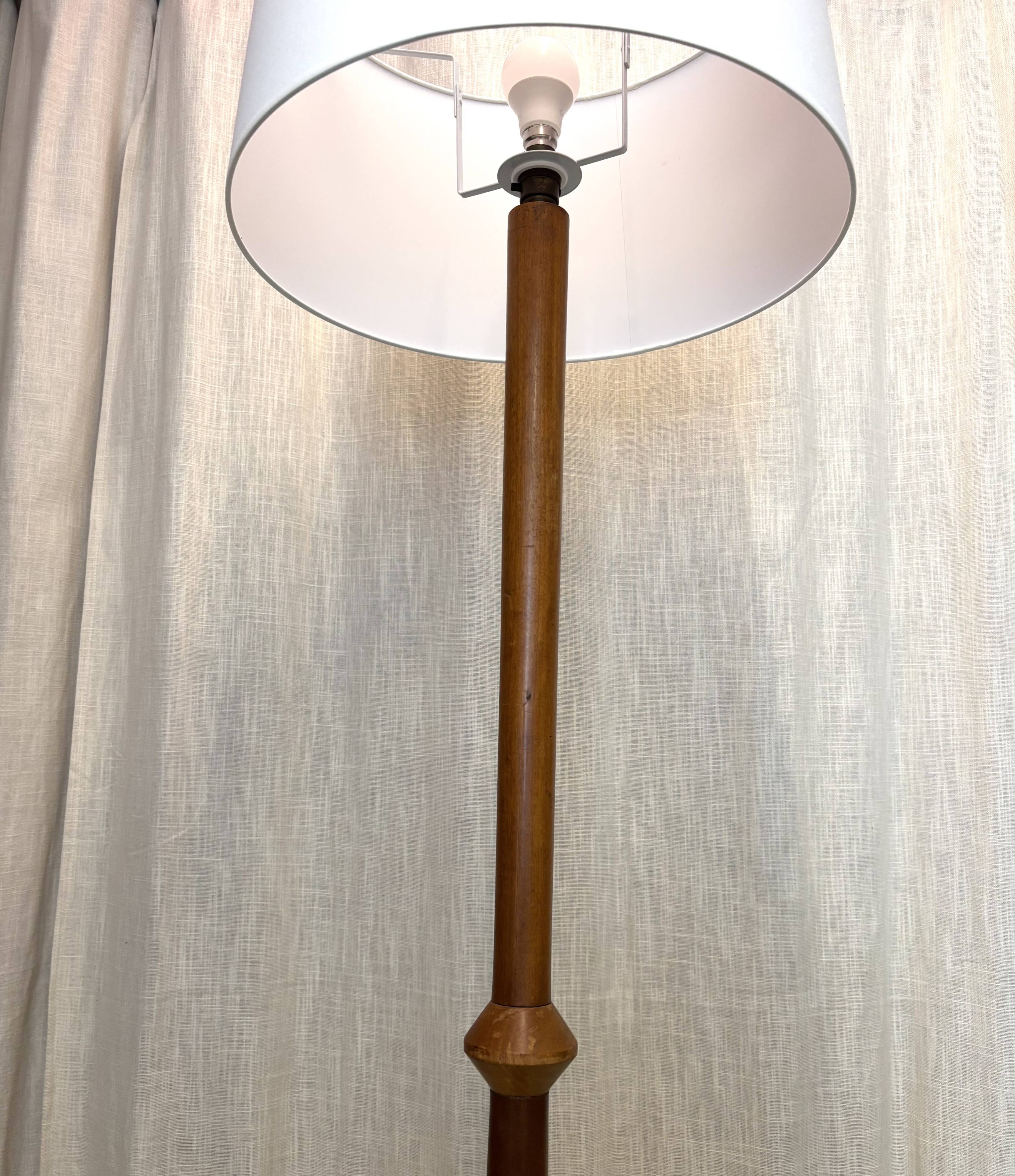 Scandinavian teak floor lamp