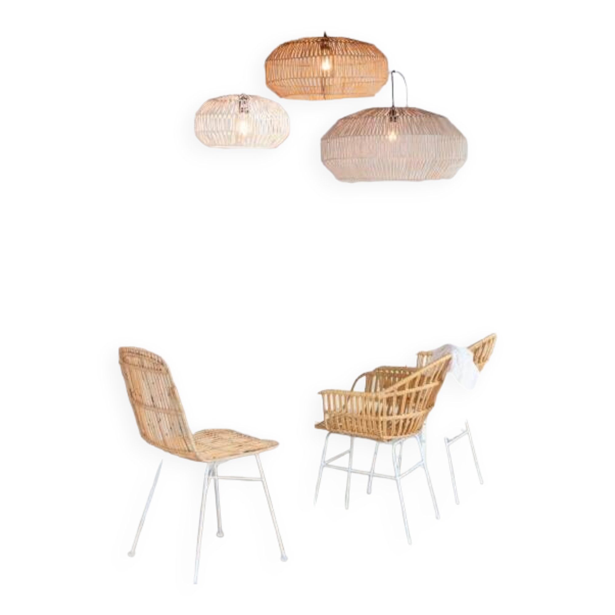 Rattan pendant light