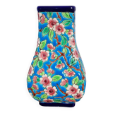 Longwy enamel vase with cherry blossoms