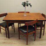 Set of four teak chairs, Danish design, 1960s, manufacture: Bruno Hansen, d