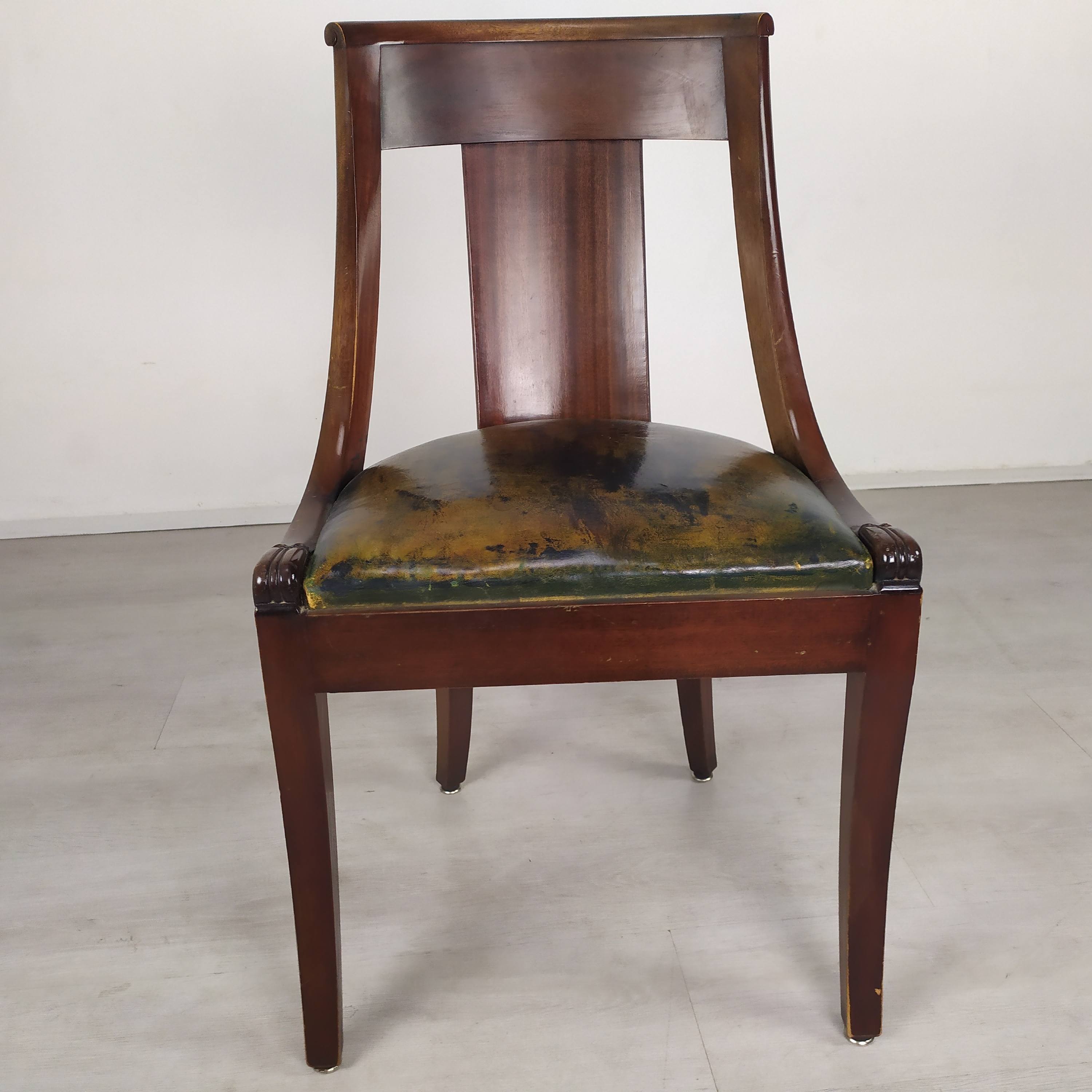 Empire-style desk and chairs