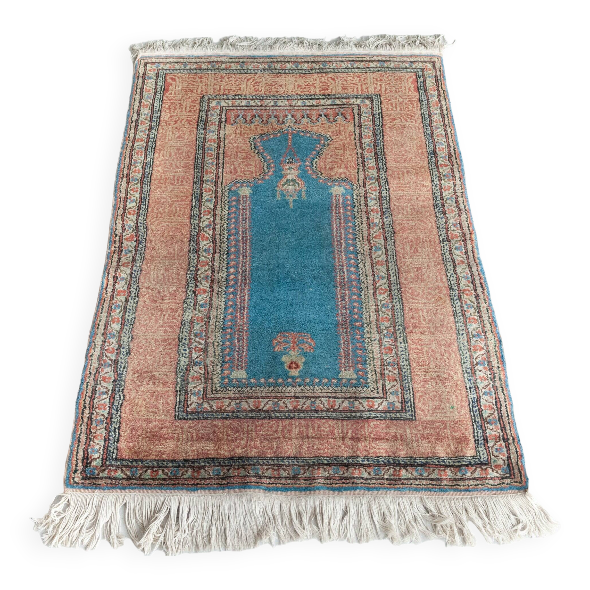 Pastel Coloured Hand Woven - Vintage Rug