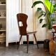 Chaise Baumann modèle "Gentiane" en bois foncé