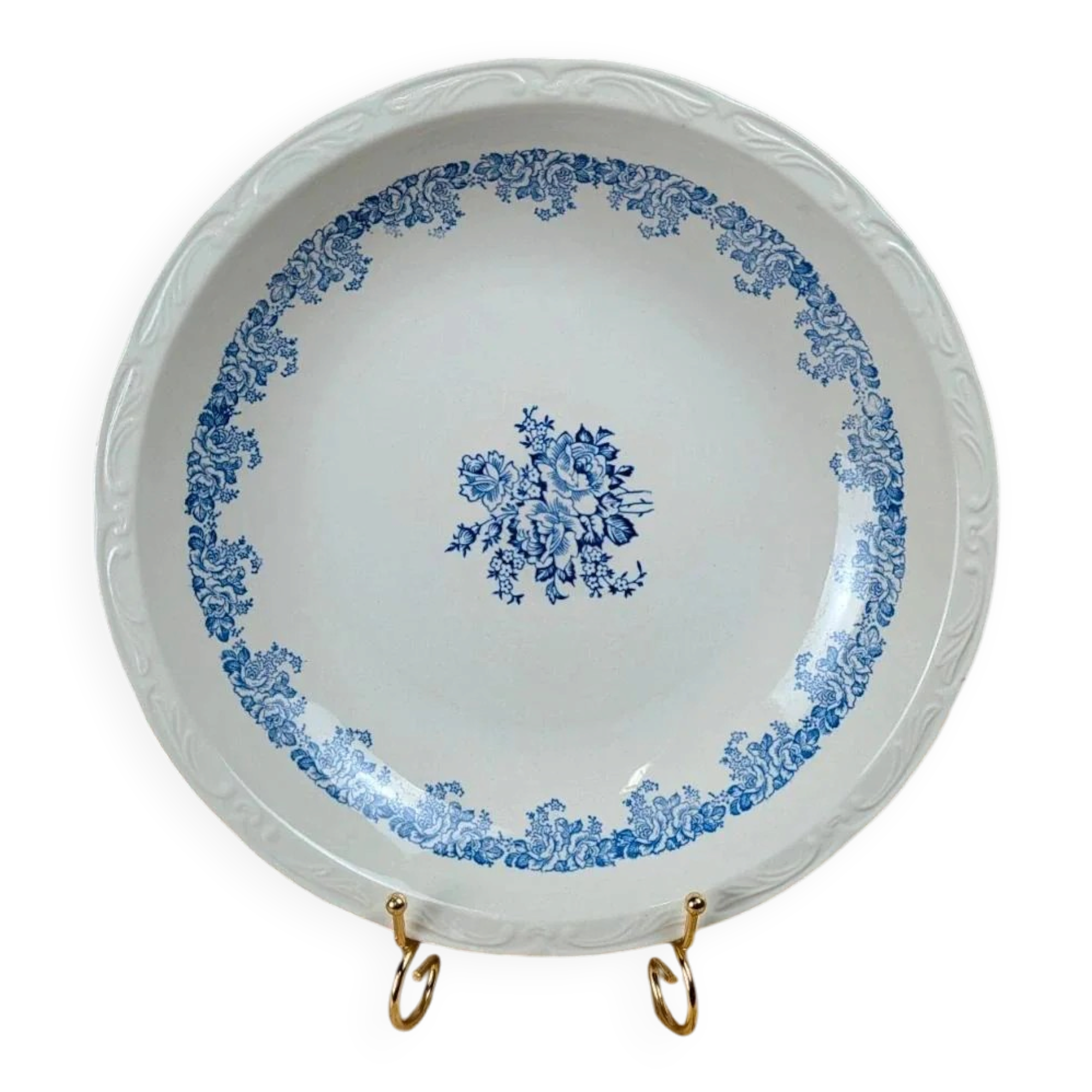 Round plate Digoin-Sarreguemines model Clovis