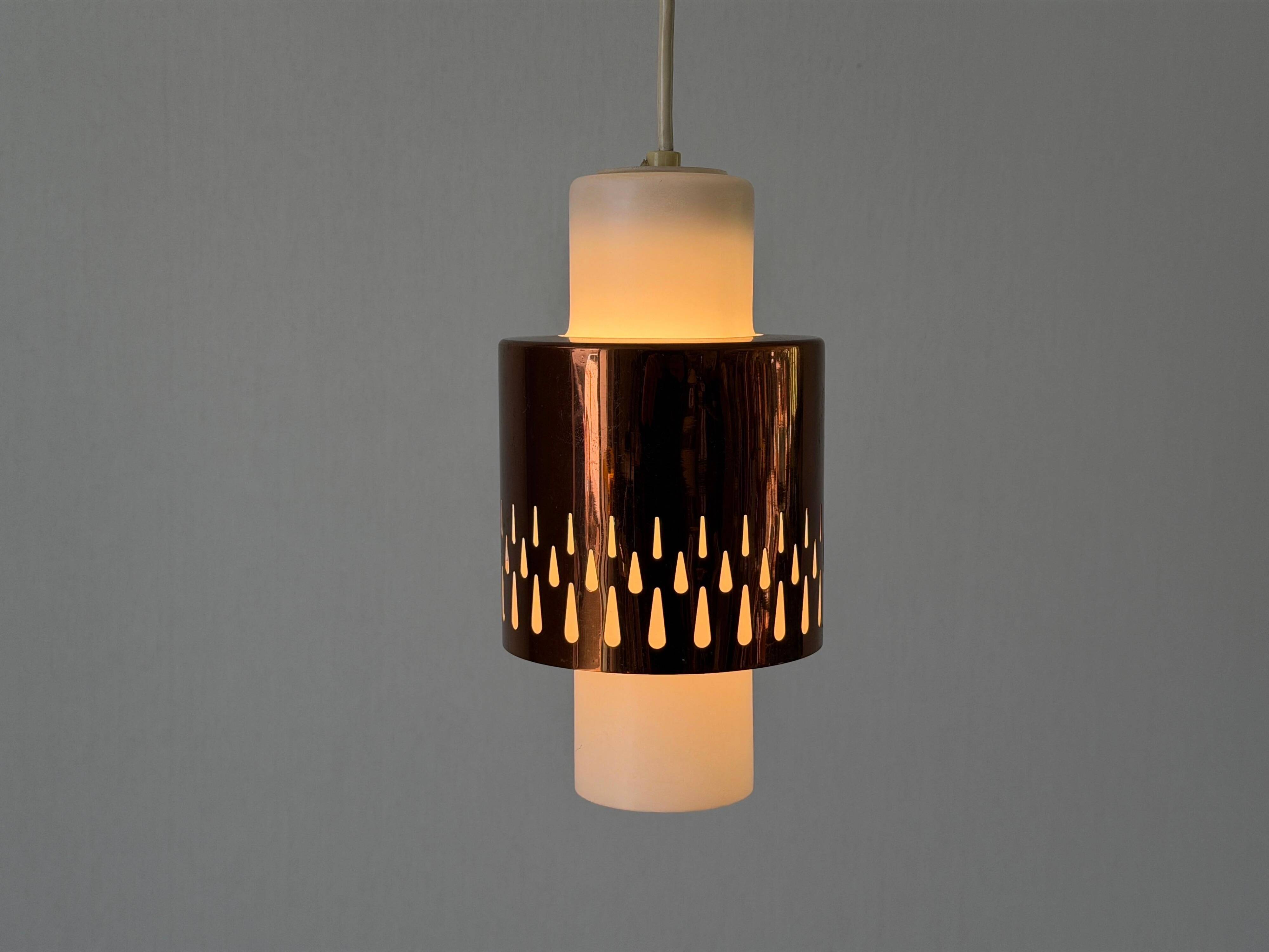 Mid-century brass and glass ceiling light, 1960s, Germany