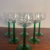 Verre à pied bas Rhin vin verre ciselé DLG baccarat