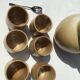 6 gobelets tasses terre cuite artisanale beige