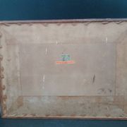 Tableau peinture aquarelle signé r. blossier avignon le pont benezet encadré