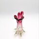 Murano Sommerso Vase Sculpture "Chambord" – Ruby Red & Champagne