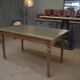 Oak and brass dining table Banque de France 1900