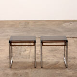 Vintage set of Plexiglas side tables designed in France in the 1960s